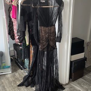 Black Lace Gown